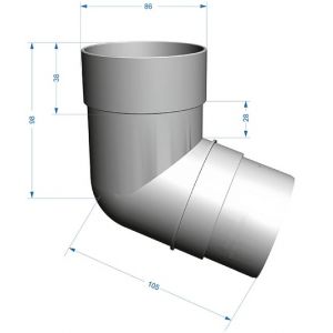 Колено 72˚ Premium ПВХ Шоколад от производителя Docke по цене 279 р Колено 72˚ Premium ПВХ Шоколад от производителя Docke по цене 279 р