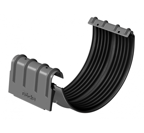 Соединитель желобов с замком D125, ГРАФИТ (RAL 7024) от производителя  Docke по цене 430 р