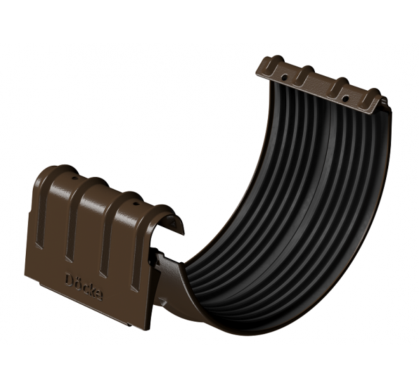Соединитель желобов с замком D125, КАШТАН (RAL 8017) от производителя  Docke по цене 430 р