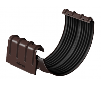 Соединитель желобов с замком D125, ШОКОЛАД (RAL 8019) Соединитель желобов с замком D125, ШОКОЛАД (RAL 8019)