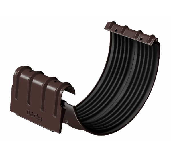 Соединитель желобов с замком D125, ШОКОЛАД (RAL 8019) от производителя  Docke по цене 430 р
