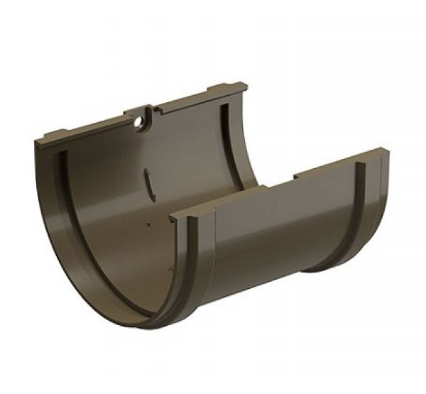 Соединитель желоба Premium ПВХ Каштан от производителя Docke по цене 225 р Соединитель желоба Premium ПВХ Каштан от производителя Docke по цене 225 р