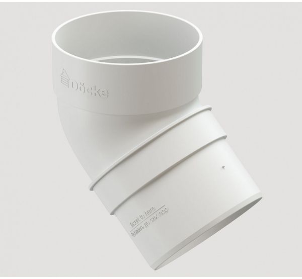 Колено трубы 45° Белое от производителя Docke по цене 210 р Колено трубы 45° Белое от производителя Docke по цене 210 р