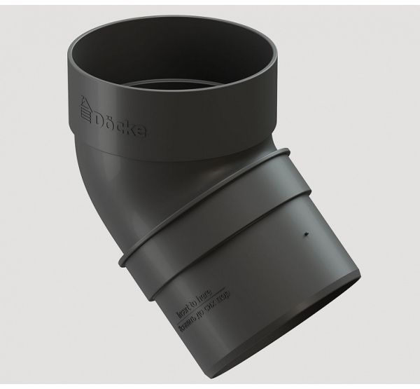 Колено трубы 45° Серый от производителя Docke по цене 210 р Колено трубы 45° Серый от производителя Docke по цене 210 р