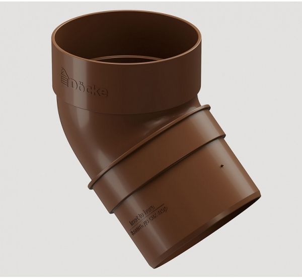 Колено трубы 45° Светло-коричневый от производителя Docke по цене 210 р Колено трубы 45° Светло-коричневый от производителя Docke по цене 210 р