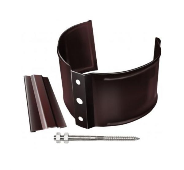 Кронштейн трубы (на кирпич) Коричневый (RAL 8017) от производителя  Grand Line по цене 460 р