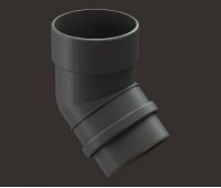 Колено 45° Lux ПВХ Графит Колено 45° Lux ПВХ Графит