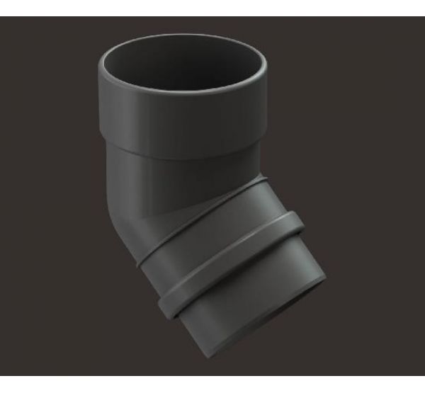 Колено 45° Lux ПВХ Графит от производителя Docke по цене 412 р Колено 45° Lux ПВХ Графит от производителя Docke по цене 412 р