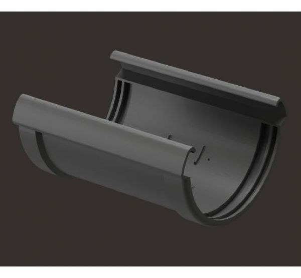 Соединитель желоба Lux ПВХ Графит от производителя Docke по цене 292 р Соединитель желоба Lux ПВХ Графит от производителя Docke по цене 292 р