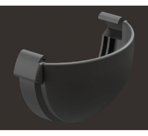 Заглушка желоба универсальная Lux ПВХ Графит от производителя  Docke по цене 172 р