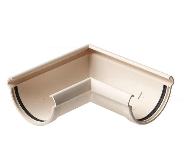 Угол желоба универсал 90° Lux ПВХ Латте от производителя  Docke по цене 506 р